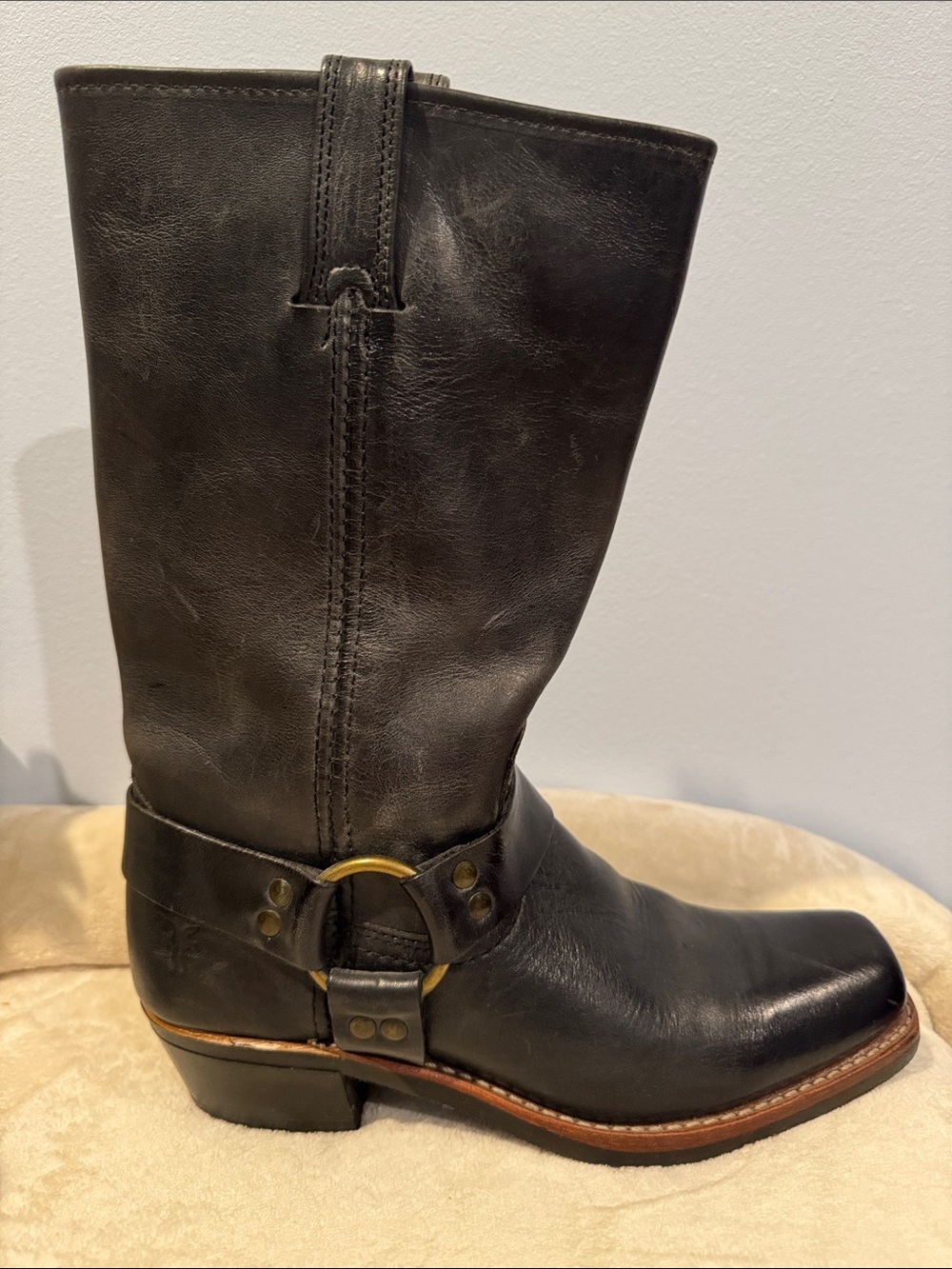 FRYE Black Leather Harness 12R Boots Women’s 8 M Made in USA - Picture 7 of 11